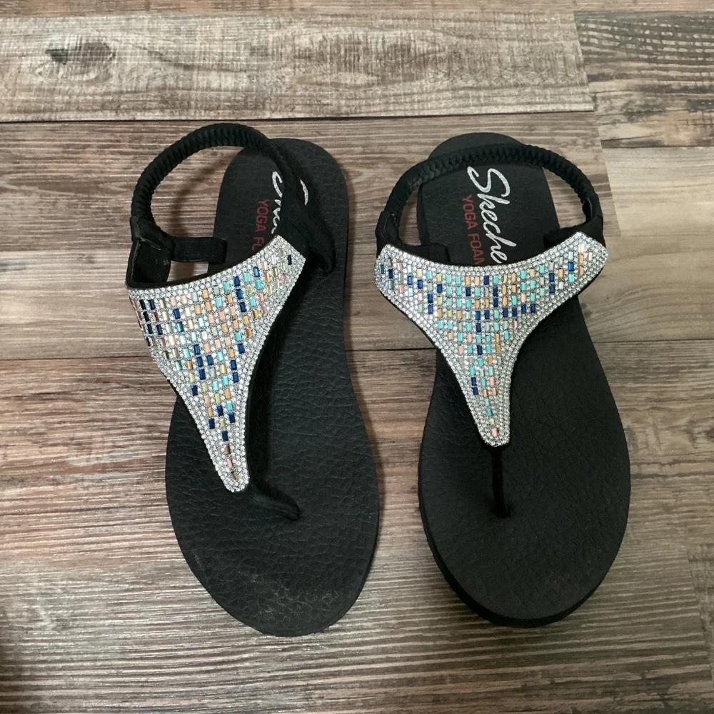 Skechers Cali Meditation Rockstar Sandals - 10 - Picture 2 of 9